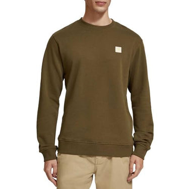Scotch & Soda Herren Essential Logo Badge Sweatshirt, Sea Flower 6936, EU im Sale